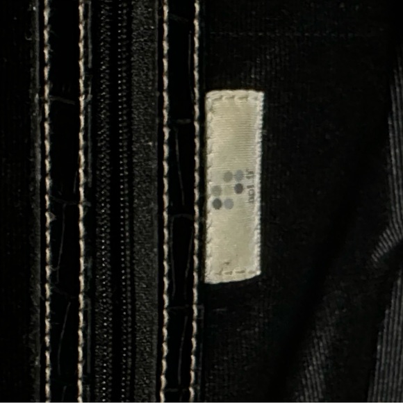 Apt. 9 Black Crocodile-Embossed Shoulder Bag - Picture 5 of 7